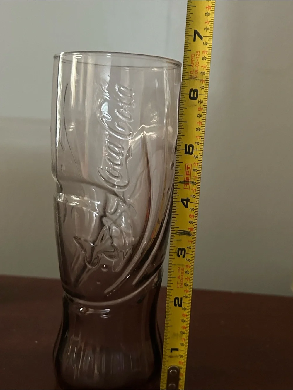 Vintage Pink Coca-Cola Glass with Butterfly by Luminarc for McDonalds Europe